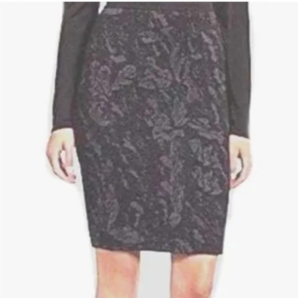 EILEEN FISHER Women’s Washable Wool Jacquard Pencil Textured Skirt Size M